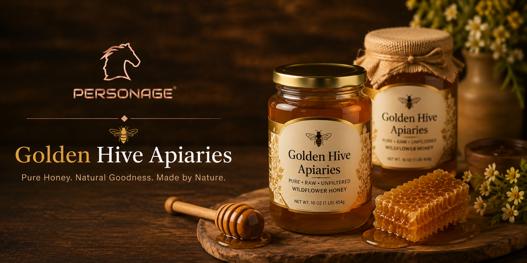 Golden Hive Apiaries store banner