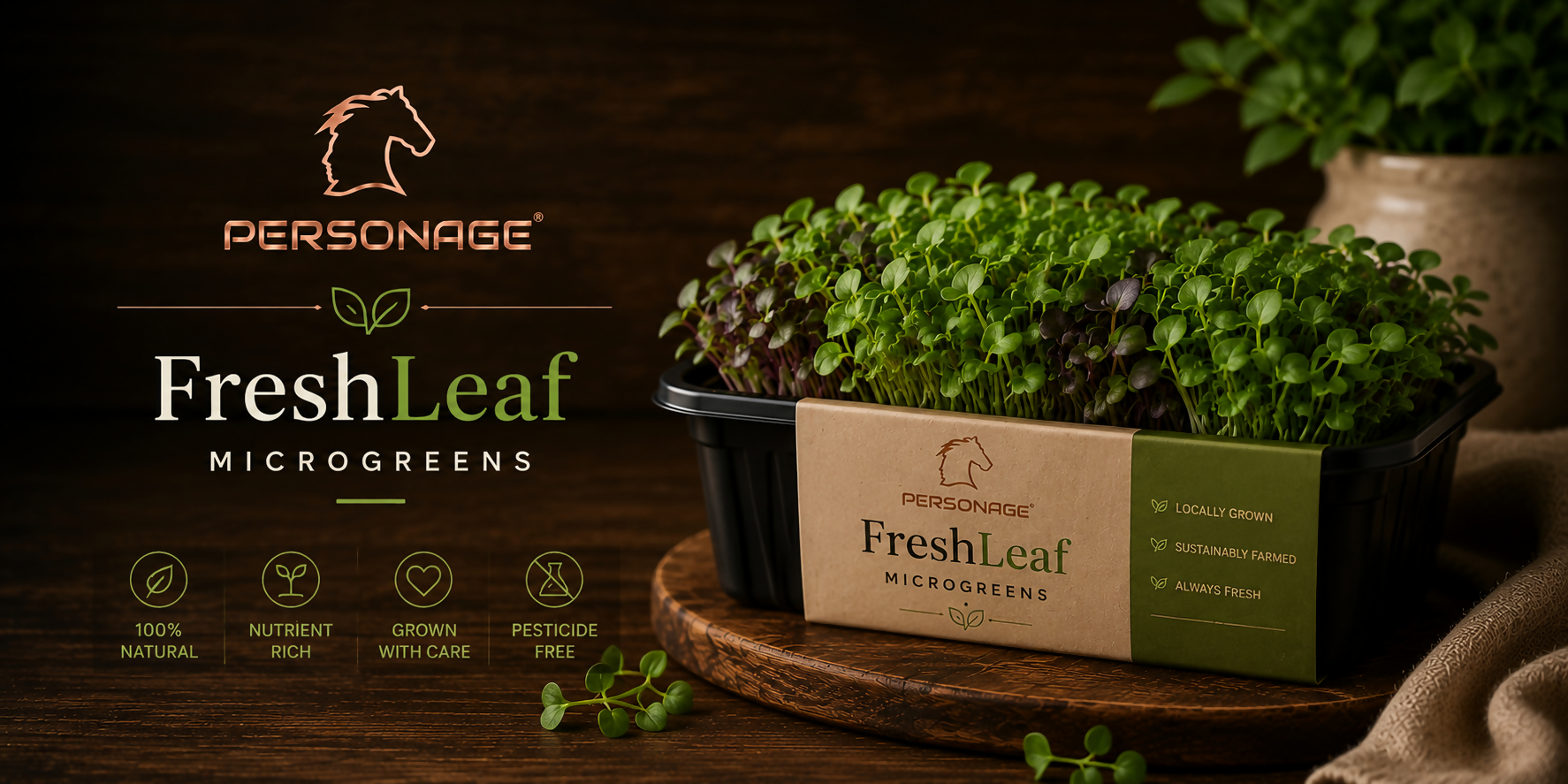 FreshLeaf Microgreens store banner