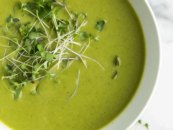 Creamy Broccoli Microgreen Soup